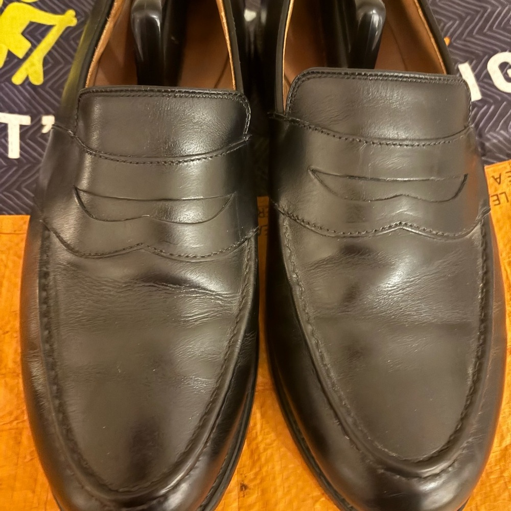 Allen Edmonds Classic Black Leather Loafers Randolph 10 EEE